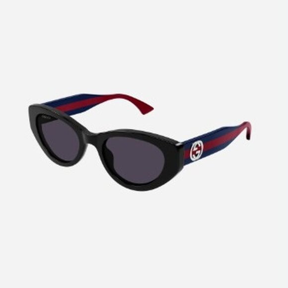 NEW GUCCI GG1862S 004 SUNGLASSES CAT EYE BLACK/BLUE WOMEN EYEWEAR GUCCI - Picture 1 of 2